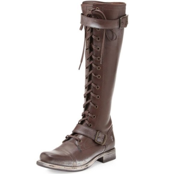 Frye Shoes - FRYE Jenna Cap Toe Lace Up Boots size 10
